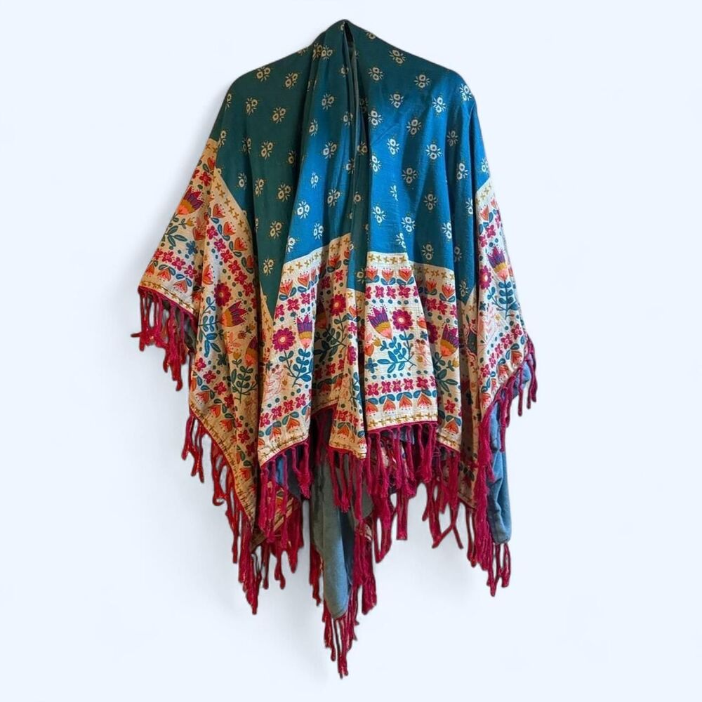 Natural-life Women's Blue and Pink Coat